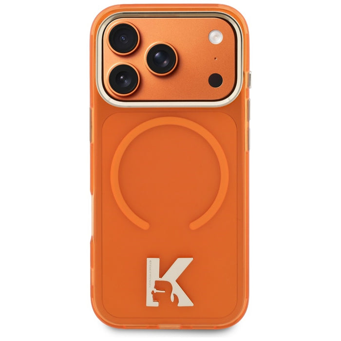 Karl Lagerfeld IML K Head Logo MagSafe Case for iPhone 17 Pro - Orange