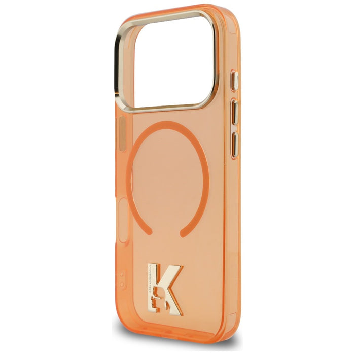 Karl Lagerfeld IML K Head Logo MagSafe Case for iPhone 17 Pro - Orange