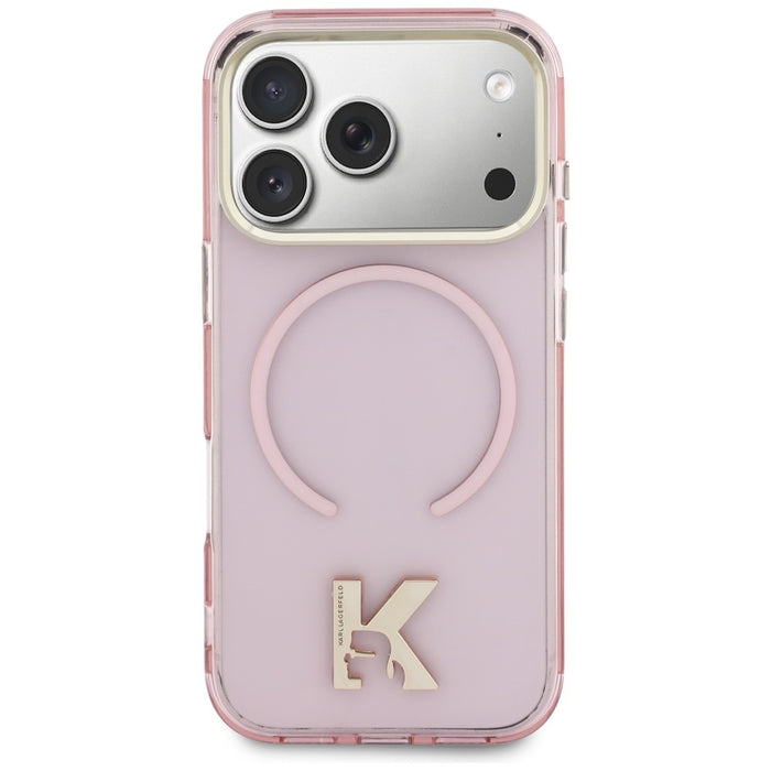 Karl Lagerfeld IML K Head Logo MagSafe Case for iPhone 17 Pro - Pink