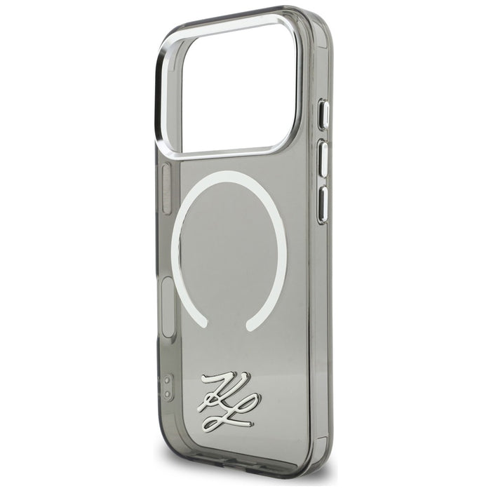 Karl Lagerfeld IML KL Script Logo MagSafe Case for iPhone 17 Pro Max - Black