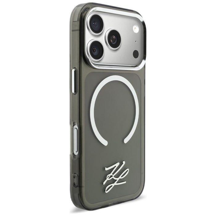 Karl Lagerfeld IML KL Script Logo MagSafe Case for iPhone 17 Pro Max - Black