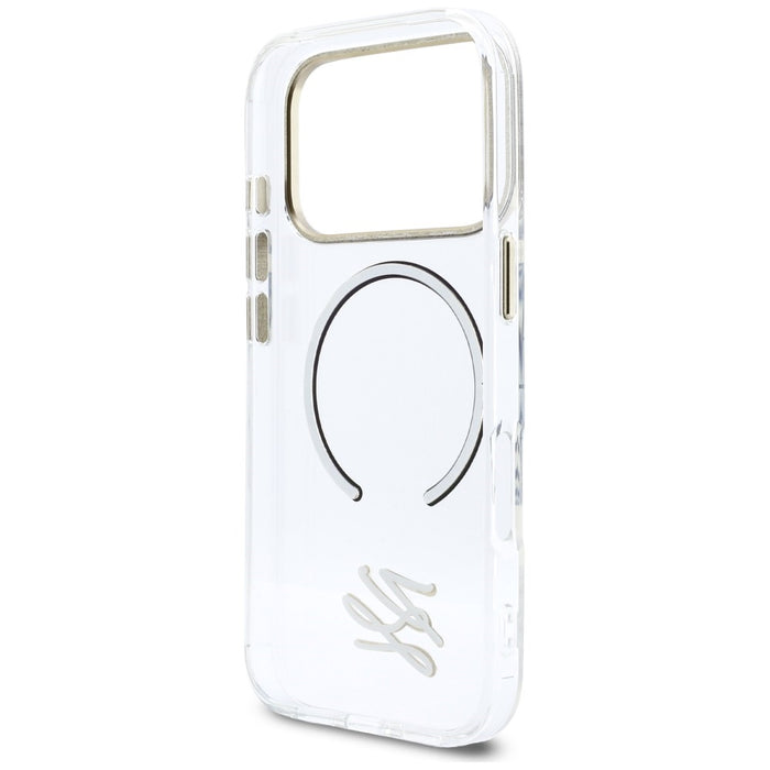 Karl Lagerfeld IML KL Script Logo MagSafe Case for iPhone 17 Pro Max - Clear