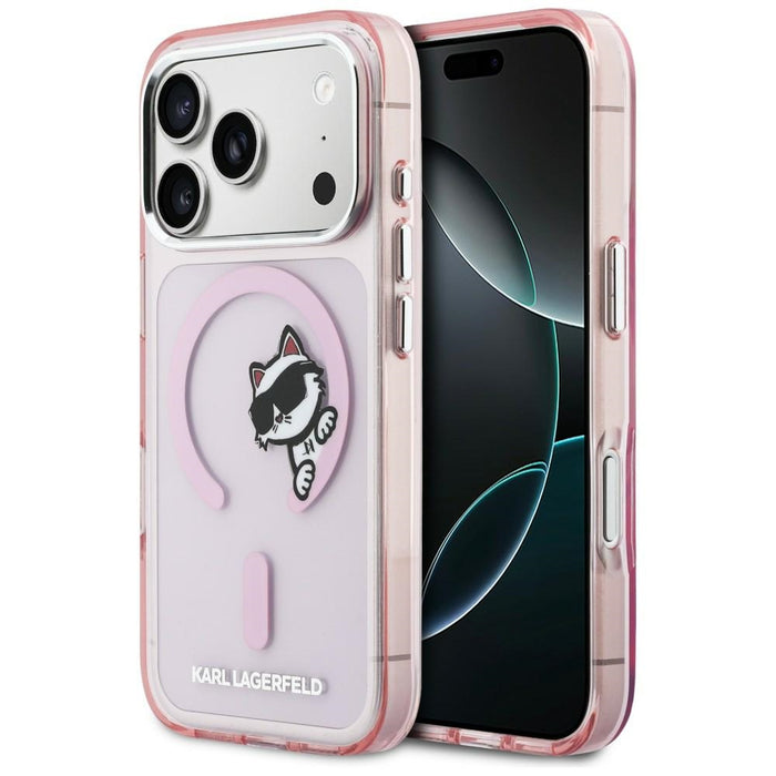 Karl Lagerfeld IML Peekaboo MagSafe Case for iPhone 17 Pro Max - Pink