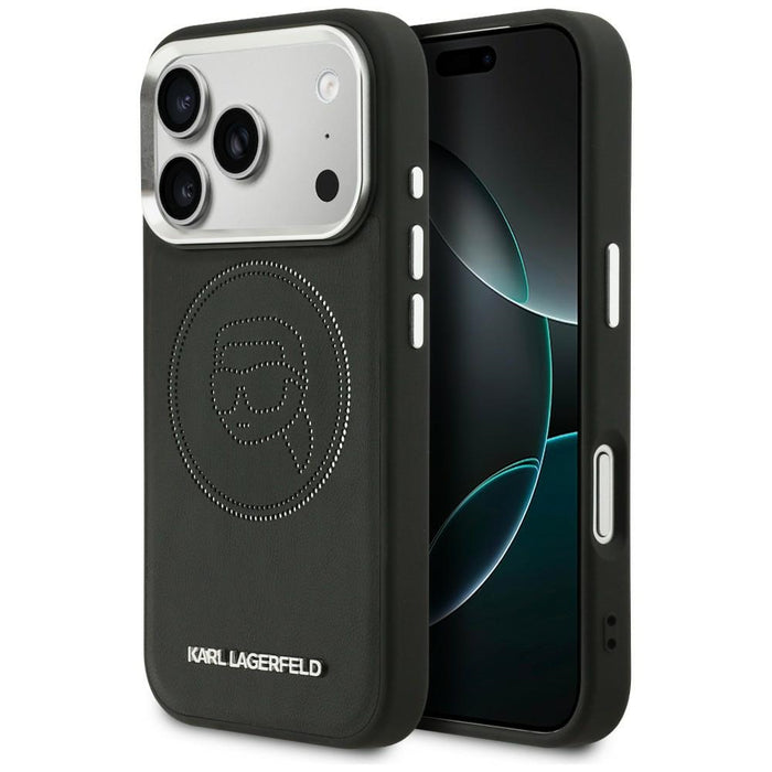Karl Lagerfeld K Head Point Logo MagSafe Case for iPhone 17 Pro - Black
