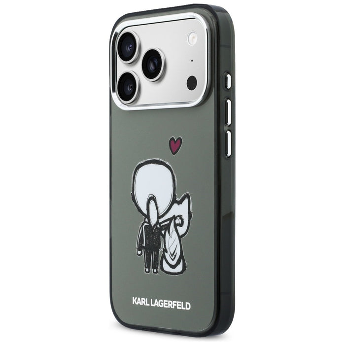 Karl Lagerfeld Karl & Choupette Back MagSafe Case for iPhone 17 Pro Max - Black