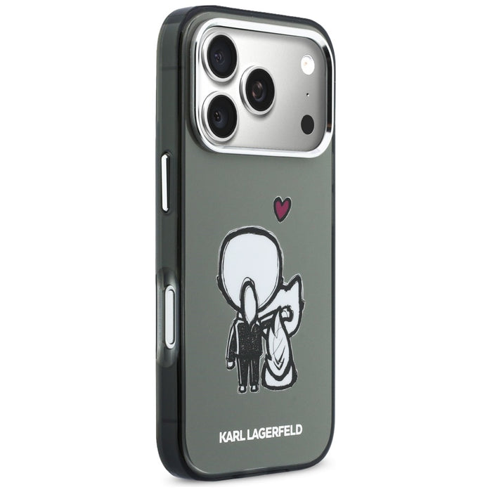 Karl Lagerfeld Karl & Choupette Back MagSafe Case for iPhone 17 Pro Max - Black