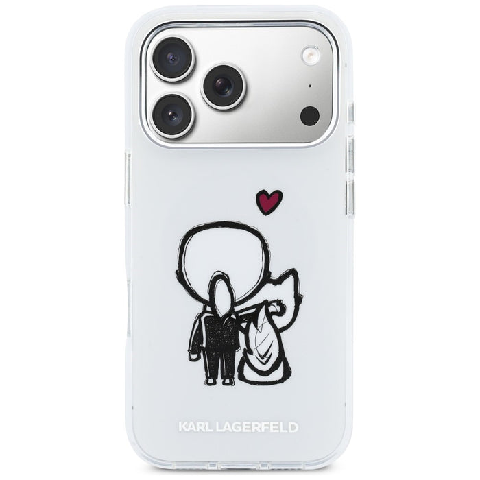 Karl Lagerfeld Karl & Choupette Back MagSafe Case for iPhone 17 Pro Max - Clear