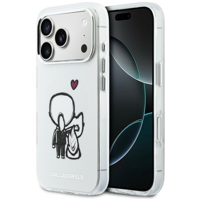Karl Lagerfeld Karl & Choupette Back MagSafe Case for iPhone 17 Pro Max - Clear
