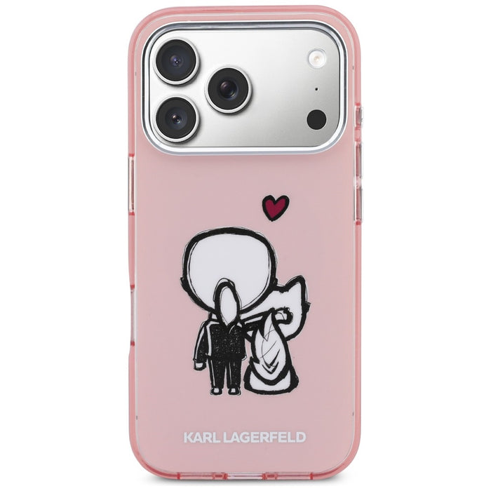 Karl Lagerfeld Karl & Choupette Back MagSafe Case for iPhone 17 Pro Max - Pink