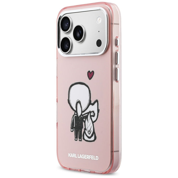 Karl Lagerfeld Karl & Choupette Back MagSafe Case for iPhone 17 Pro Max - Pink