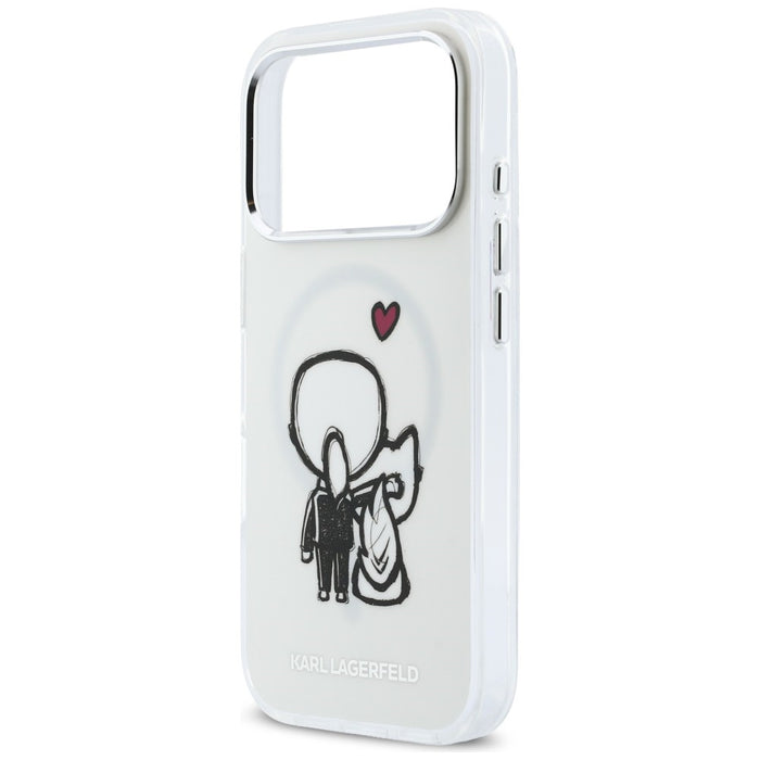 Karl Lagerfeld Karl &amp; Choupette Back MagSafe Case for iPhone 17 Pro - Clear