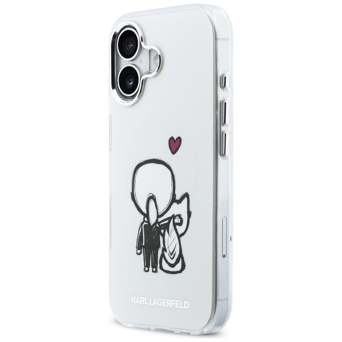 Karl Lagerfeld Karl &amp; Choupette Back MagSafe Case for iPhone 17 - Clear