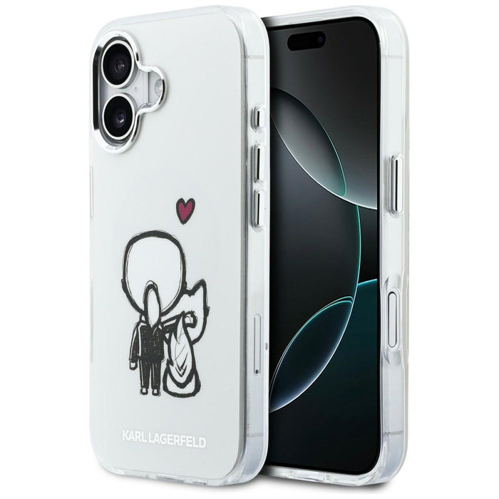 Karl Lagerfeld Karl &amp; Choupette Back MagSafe Case for iPhone 17 - Clear