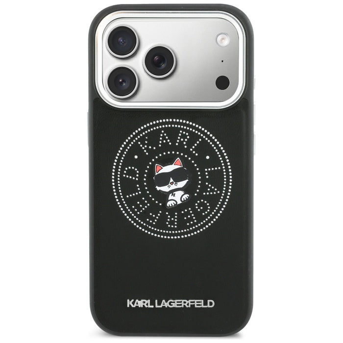 Karl Lagerfeld Point & Choupette Sketch MagSafe Case for iPhone 17 Pro - Black