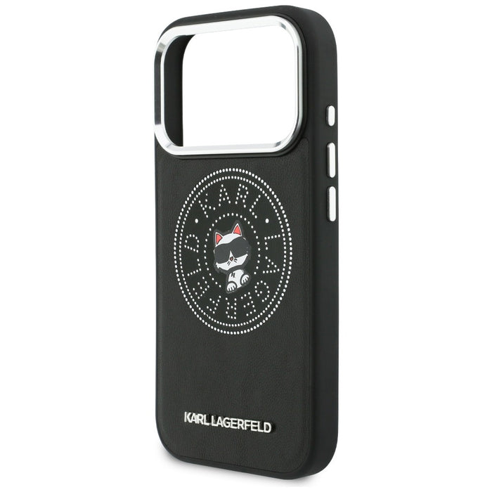 Karl Lagerfeld Point & Choupette Sketch MagSafe Case for iPhone 17 Pro - Black