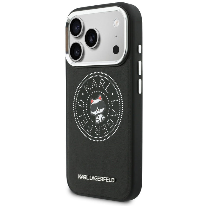 Karl Lagerfeld Point & Choupette Sketch MagSafe Case for iPhone 17 Pro - Black