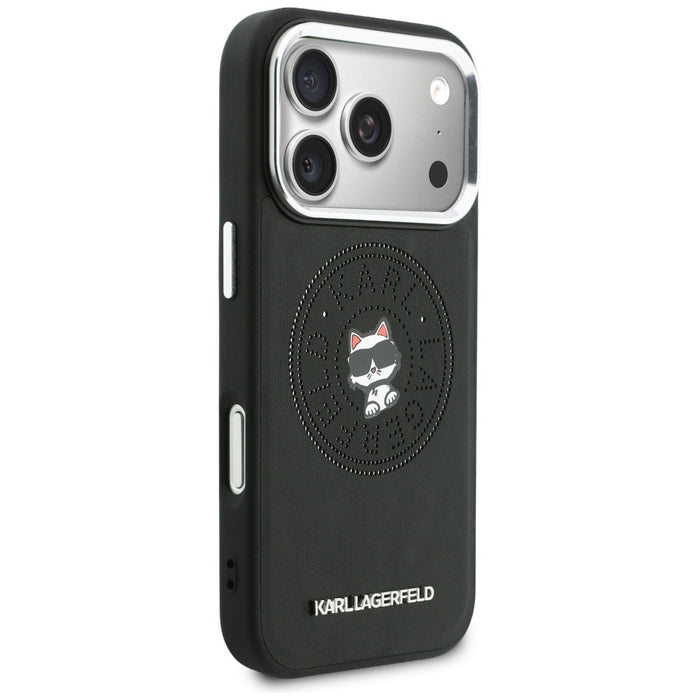 Karl Lagerfeld Point & Choupette Sketch MagSafe Case for iPhone 17 Pro Max - Black