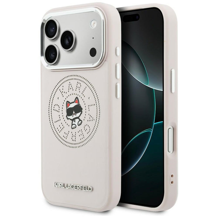 Karl Lagerfeld Point &amp; Choupette Sketch MagSafe Case for iPhone 17 Pro Max - Pink