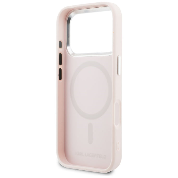 Karl Lagerfeld Point &amp; Choupette Sketch MagSafe Case for iPhone 17 Pro Max - Pink