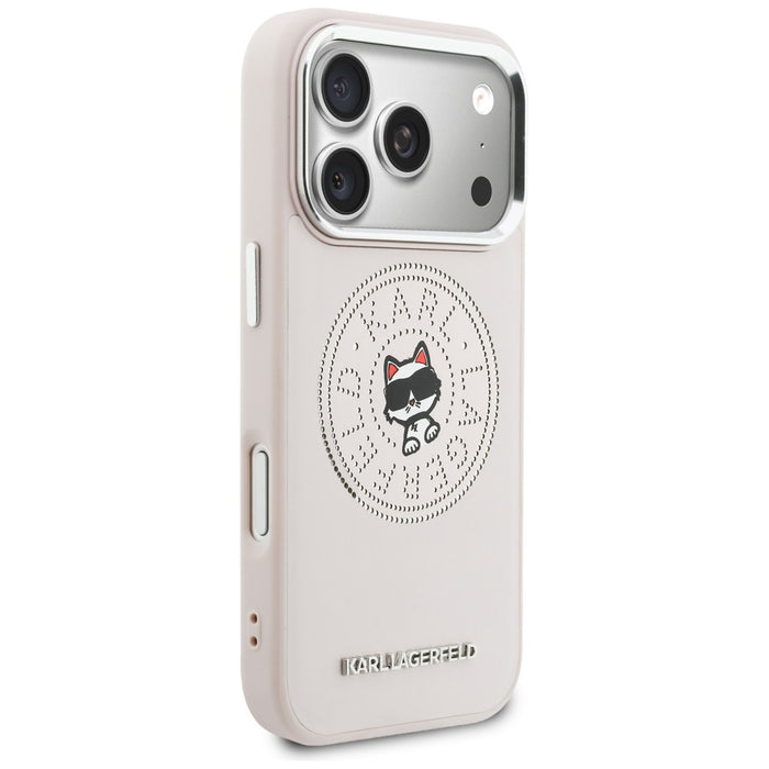 Karl Lagerfeld Point & Choupette Sketch MagSafe Case for iPhone 17 Pro Max - Pink