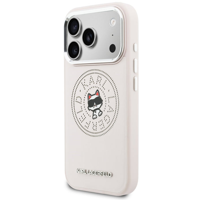 Karl Lagerfeld Point & Choupette Sketch MagSafe Case for iPhone 17 Pro - Pink