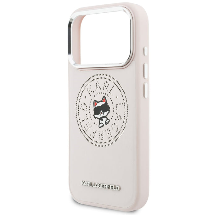 Karl Lagerfeld Point & Choupette Sketch MagSafe Case for iPhone 17 Pro - Pink