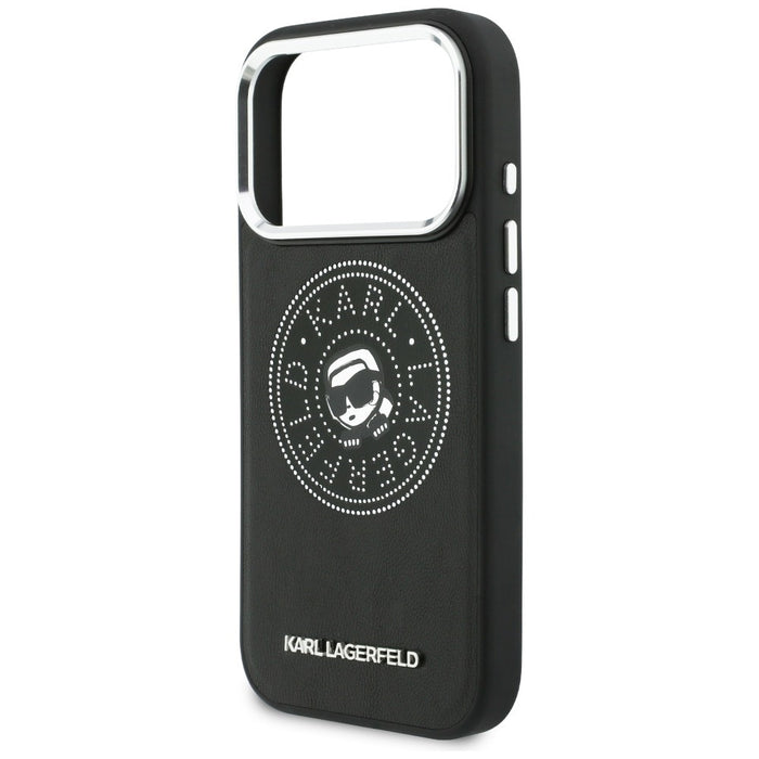 Karl Lagerfeld Point & Karl Sketch MagSafe Case for iPhone 17 Pro Max - Black