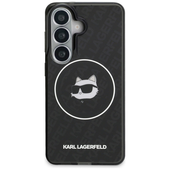 Karl Lagerfeld IML Repeated Choupette MagSafe Case for Samsung Galaxy S26 - Black