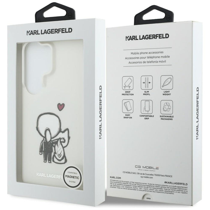 Karl Lagerfeld IML Karl&amp;Choupette MagSafe Case for Samsung Galaxy S26 Ultra - Transparent