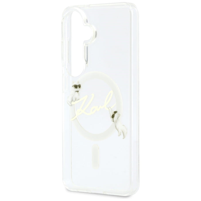 Karl Lagerfeld IML KC Script MagSafe Case for Samsung Galaxy S26 Plus - Transparent