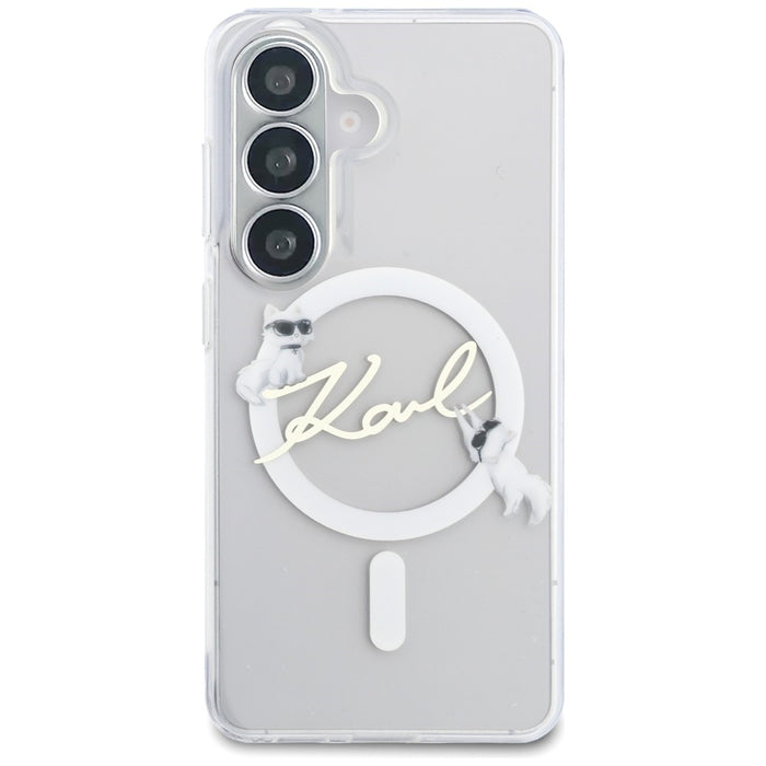 Karl Lagerfeld IML KC Script MagSafe Case for Samsung Galaxy S26 Plus - Transparent