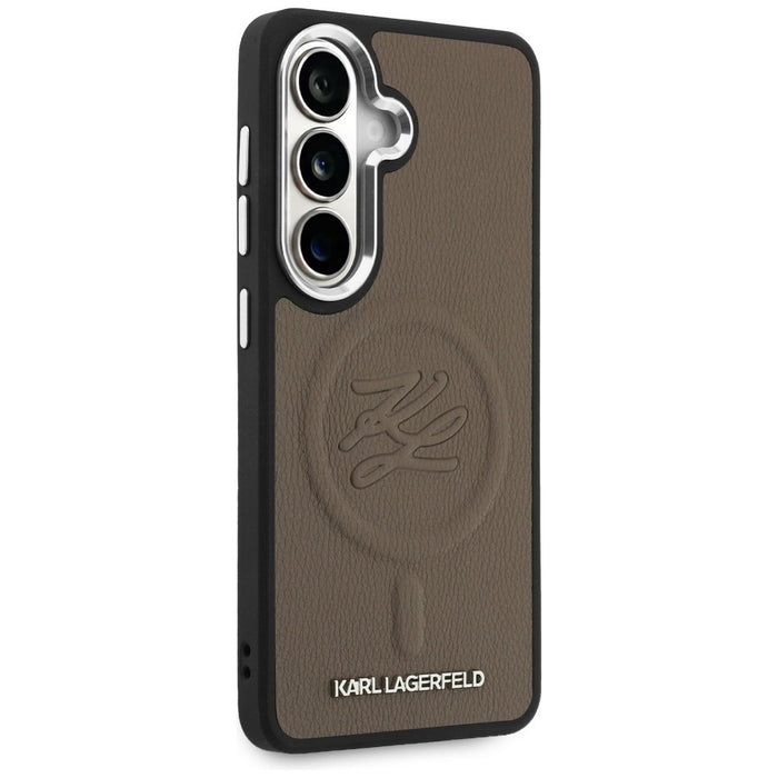 Karl Lagerfeld Embossed Ring Initials MagSafe Case for Samsung Galaxy S26 - Brown