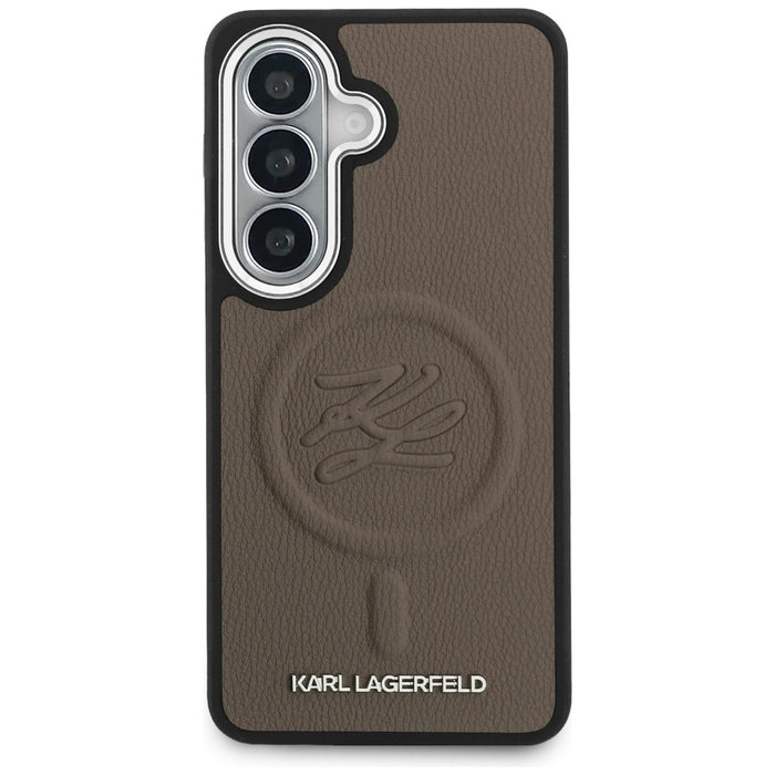 Karl Lagerfeld Embossed Ring Initials MagSafe Case for Samsung Galaxy S26 - Brown