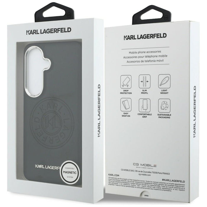 Karl Lagerfeld Perforated KL MagSafe Case for Samsung Galaxy S26 - Black