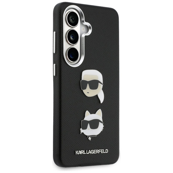 Karl Lagerfeld Saffiano Double Heads Metal Case for Samsung Galaxy S26 - Black