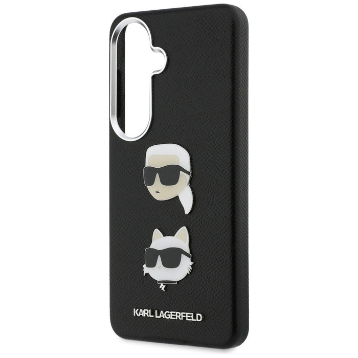 Karl Lagerfeld Saffiano Double Heads Metal Case for Samsung Galaxy S26 - Black