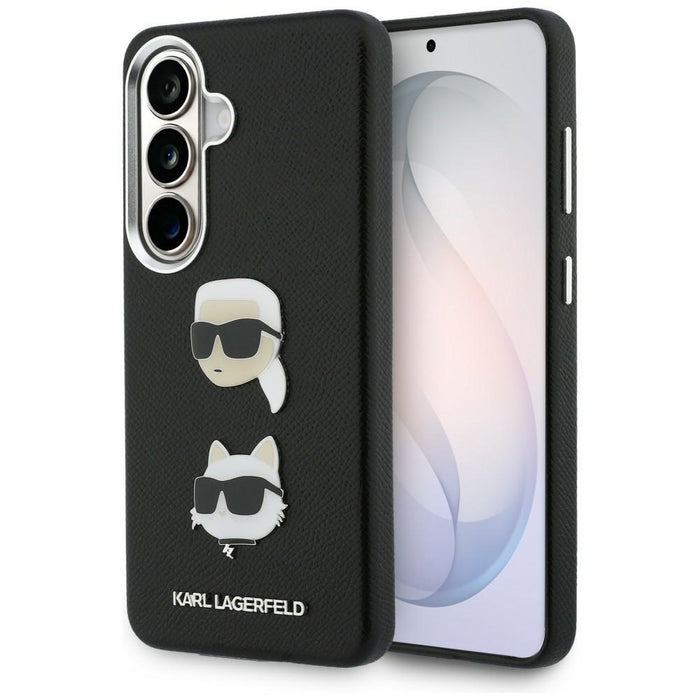 Karl Lagerfeld Saffiano Double Heads Metal Case for Samsung Galaxy S26+ - Black