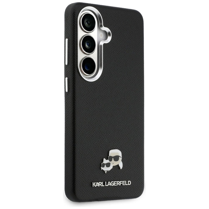 Karl Lagerfeld Saffiano KC Metal Logo MagSafe Case for Samsung Galaxy S26 Black
