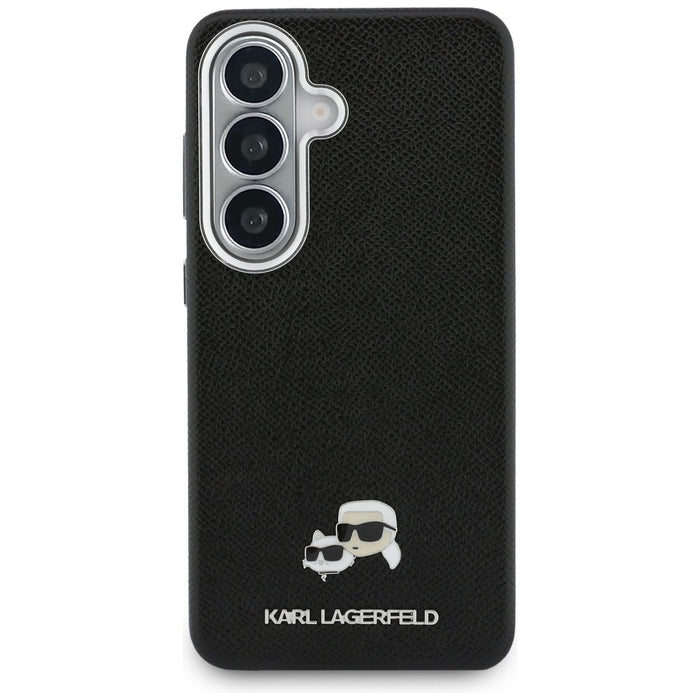 Karl Lagerfeld Saffiano KC Metal Logo MagSafe Case for Samsung Galaxy S26 Black