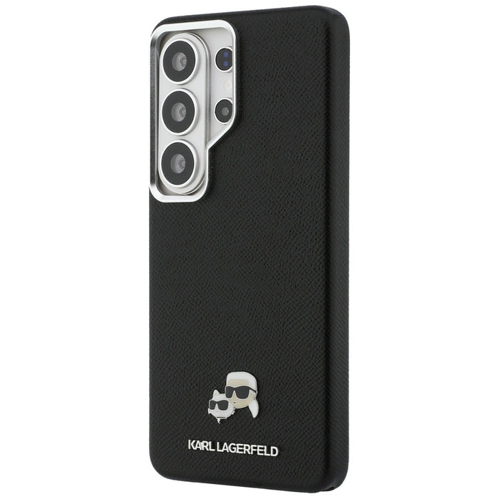 Karl Lagerfeld Saffiano KC Metal Logo MagSafe Case for Samsung Galaxy S26 Ultra Black