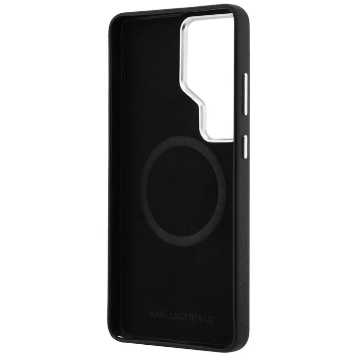 Karl Lagerfeld Saffiano KC Metal Logo MagSafe Case for Samsung Galaxy S26 Ultra - Black
