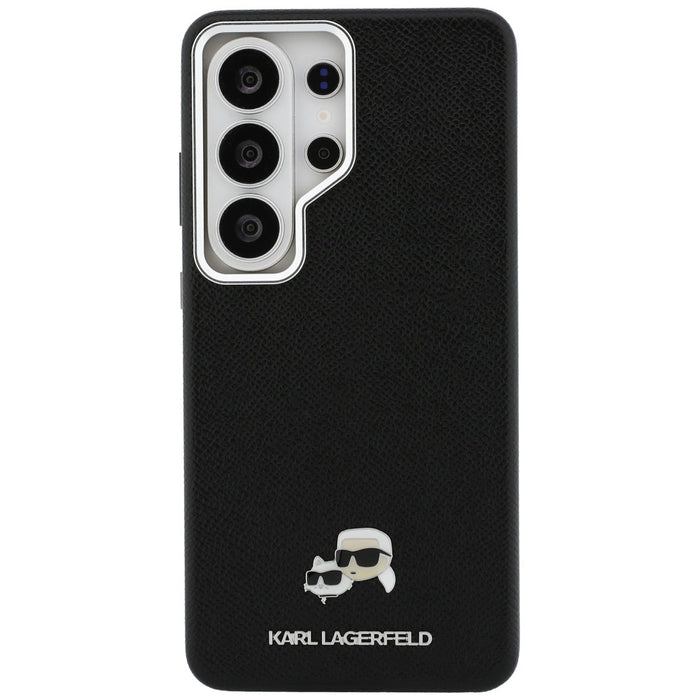 Karl Lagerfeld Saffiano KC Metal Logo MagSafe Case for Samsung Galaxy S26 Ultra Black