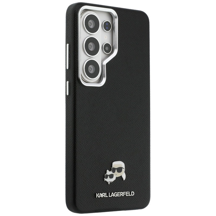 Karl Lagerfeld Saffiano KC Metal Logo MagSafe Case for Samsung Galaxy S26 Ultra Black