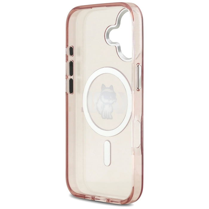 Karl Lagerfeld IML Choupette Sketch Logo MagSafe iPhone 17 Case - Pink