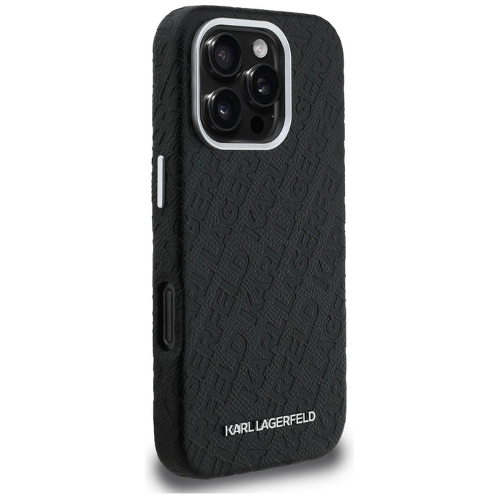 Karl Lagerfeld FW Stamped Karl MagSafe Case for iPhone 16 Pro - Black