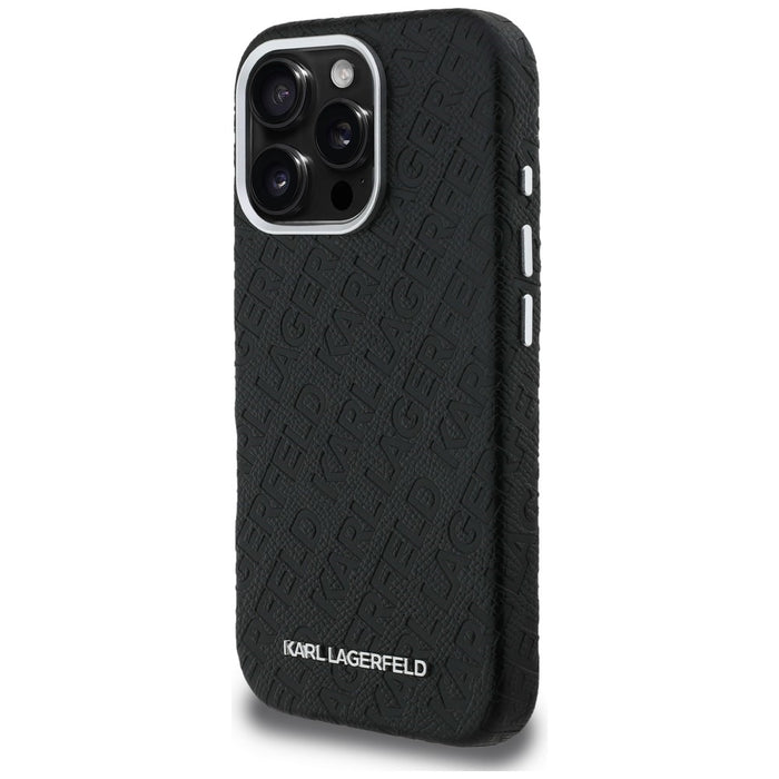 Karl Lagerfeld FW Stamped Karl MagSafe Case for iPhone 16 Pro - Black