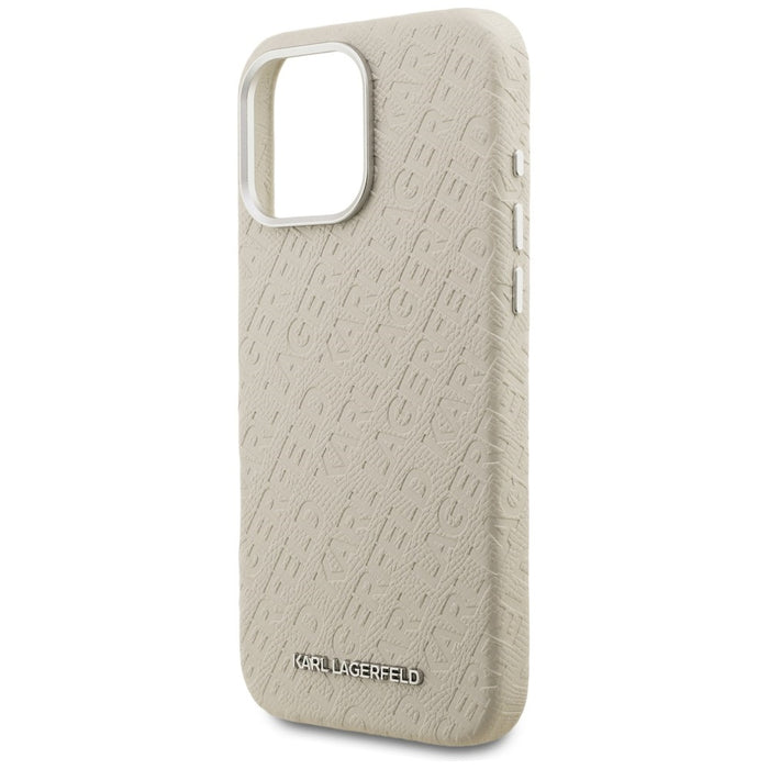 Karl Lagerfeld FW Stamped Karl MagSafe Case for iPhone 16 Pro Max - Beige