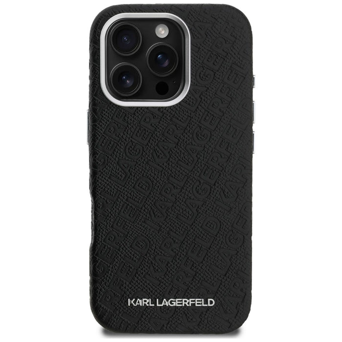 Karl Lagerfeld FW Stamped Karl MagSafe Case for iPhone 16 Pro Max - Black