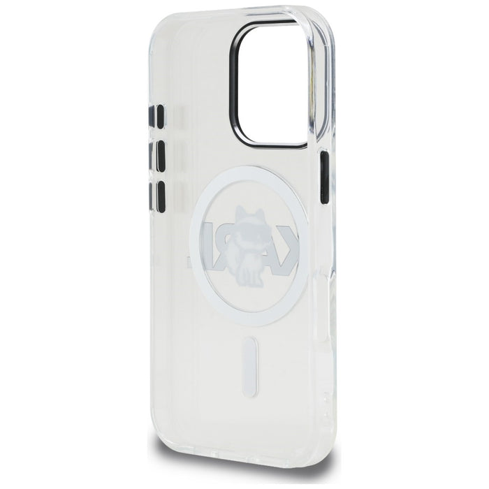 Karl Lagerfeld IML Choupette Sketch Logo MagSafe Case for iPhone 16 Pro Max - Clear