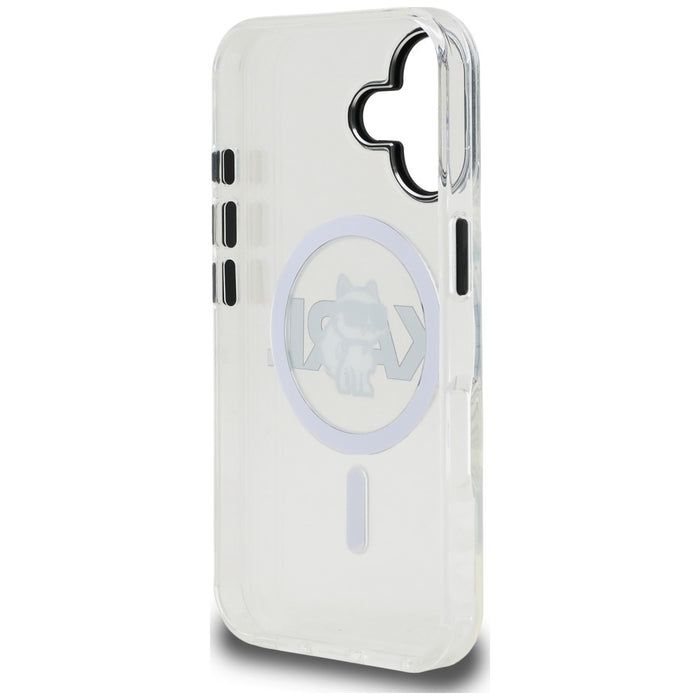 Karl Lagerfeld IML Choupette Sketch Logo MagSafe iPhone 16 Case - Clear